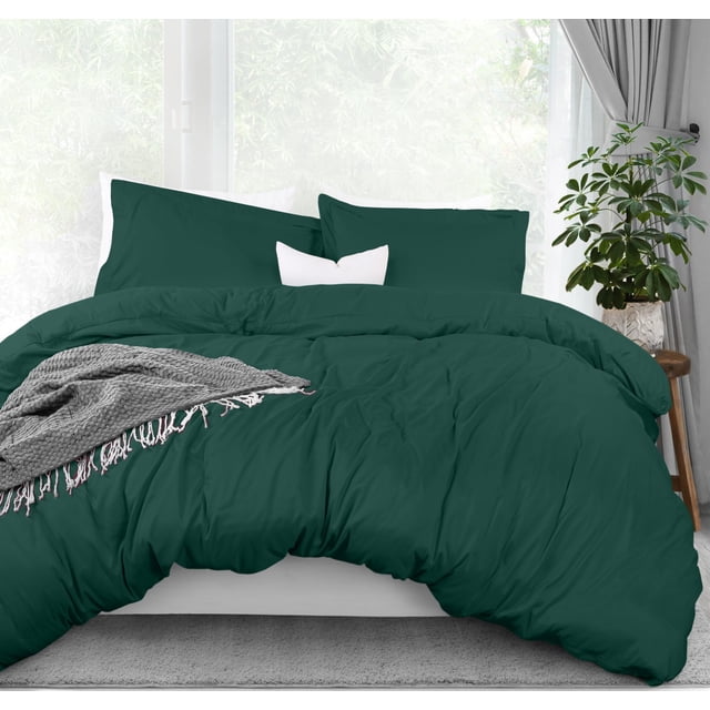 Juego de fundas de edredón Utopia Bedding tamaño queen, 3 piezas, color esmeralda