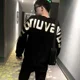 thumbnail image 5 of Sudaderas para hombre, sudaderas blancas sin capucha, cuello redondo, ropa para hombre, jersey negro, cuello redondo, gráfico, estilo coreano, emo, 5 of 5