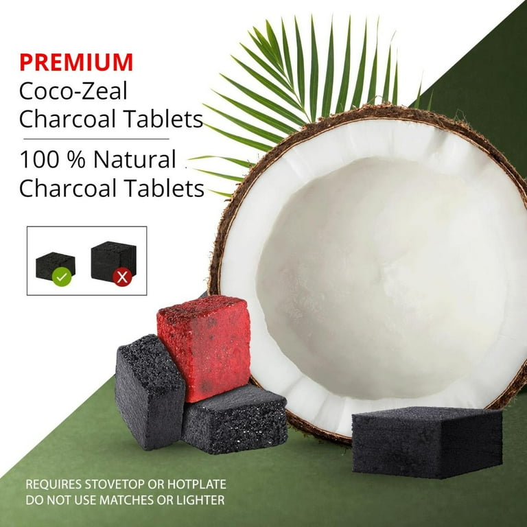 Irfaz 1 box Coco-Zeal Charcoals 72 Cubes Coals Natural