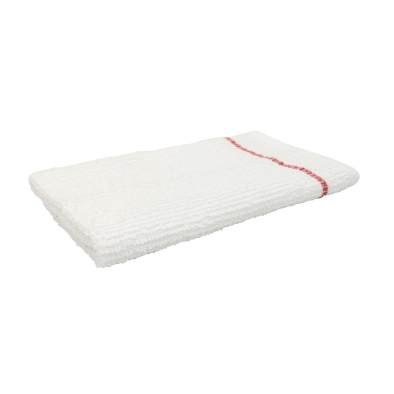 Ribbed Bar Mop White Organic Cotton Dish Towels, Set of 4