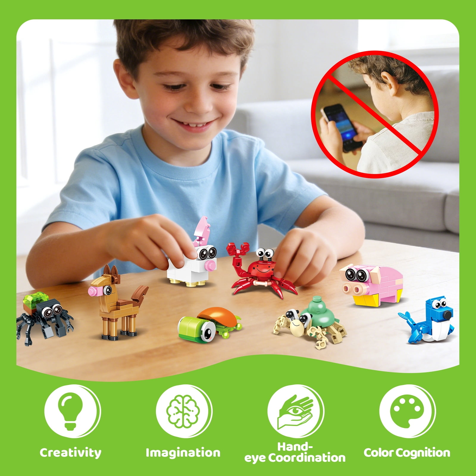 WLBES Party Favors, Classroom Rewards, Goodie Bag Stuffers | 36PCS Mini Animal STEM Building Blocks, 3 Themes 12-in-1 Combine Set for Kids Ages 3+