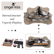 Angelkiss Hobo Shouder Purses for Women Crossbody Bag with Adjustable Long Straps Ultra Soft with Multiple Pockets