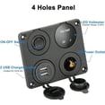 thumbnail image 3 of 4 in 1 Charger Socket Panel, 12V 4.2A Dual USB Charger Socket Power Outlet & LED Voltmeter - Blue, 3 of 4
