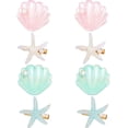 thumbnail image 2 of GOOHOCHY 8 pinzas para el pelo con forma de concha, accesorios de sirena para el pelo, horquillas de concha para niñas., 2 of 7