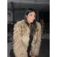 thumbnail image 1 of Abrigo de piel esponjosa para mujer, Chaqueta corta de manga larga suelta de imitación con cuello redondo, ropa de calle gruesa y cálida para Otoño e Invierno, 1 of 5