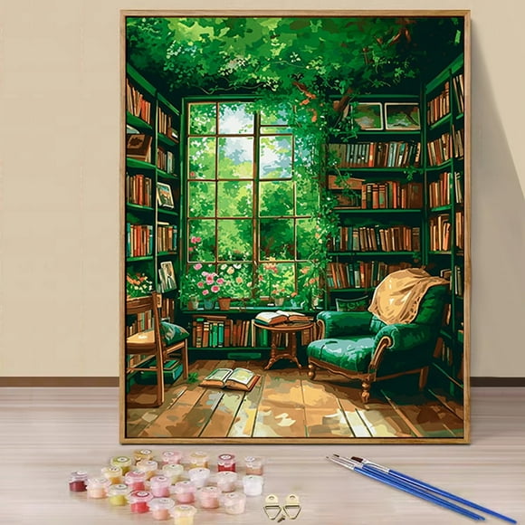 JYLMOOD DIY Paint by Number for Adults, Easy Painting by Numbers for Gift Home Wall Decor 16x20in without Frame, Colored Canvas