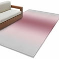 thumbnail image 2 of Light Pink Grey Ombre 3x5 Area Rugs, Modern Abstract Art Gradient Non-Skid Rubber Backing Large Rectangle Rugs - Living Room Bedroom Home Office, Indoor Floor Mat Carpets Washable Rug, 2 of 9