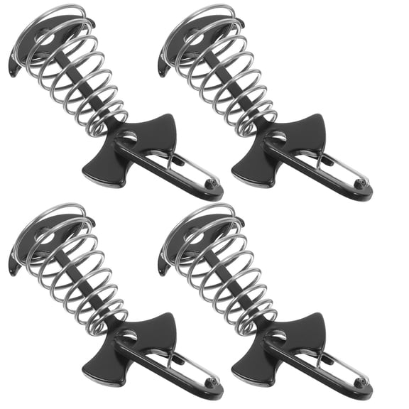 4pcs Deck Anchor Pegs with Spring Buckles Windproof Tent Rope Tighteners for Outdoor Camping Hiking