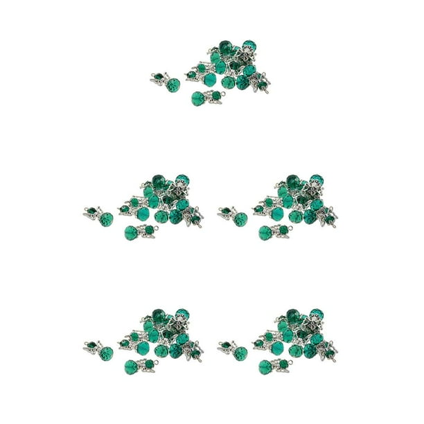 Dijes Qarigey 12 Piezas Ala de Ángel Plata Tibetana Colgante Cristal Azul Pavo Real