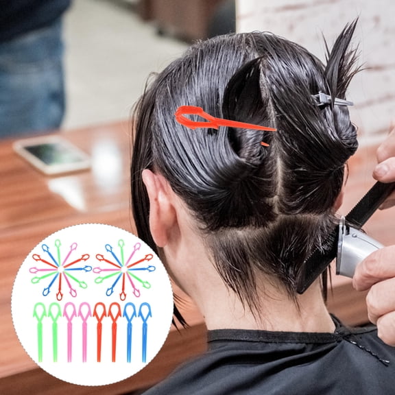 PBPBOX 70pcs Hair Clips for Coloring Plastic Random Color Salon Supplies for Hairdressers
