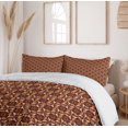 thumbnail image 6 of Ambesonne Modern Duvet Cover Sets, Retro Vintage Geometric, 2-Queen, Dark Orange Burgundy, 6 of 7