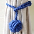 thumbnail image 2 of GHSDFBB Lot de 4 Attaches de Rideaux en Coton Naturel, Attaches de Rideaux Décoratifs Faits à la Main (Bleu Royal), 2 of 2