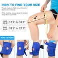 thumbnail image 3 of AVIDDA Knee Support with Open-Patella Design for Joint Pain, Sports, Injury Rehabilitation, Adjustable Knee Brace for Men Woman with 3 Straps, Size XL-M, Blue, 1 Pair, 3 of 8