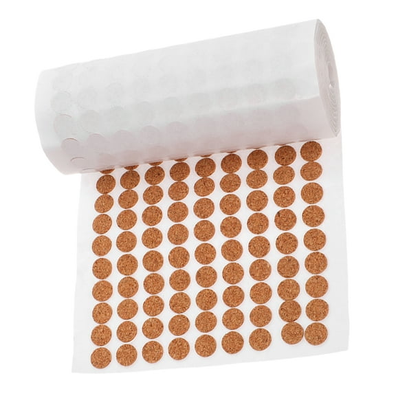 TINKSKY 1000Pack Cork Squares for Coasters Light Brown Self Adhesive Cork Circles for Drawers
