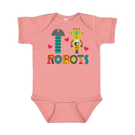 

Inktastic Robotics I Heart Robots Gift Baby Boy or Baby Girl Bodysuit