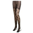 thumbnail image 2 of Bunenne Women's Sheer Tights Womens Panty Hose Vintage Pantyhose Print Dot Stockings Thin Women's Mesh Socks Nude Pantyhose for Women Womens Tights and Leggings Black One Size, 2 of 3