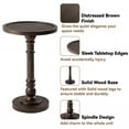 thumbnail image 7 of COZAYH Pedestal Small Drinking Table, Traditional Tray Top End Table, Espresso, Round, 7 of 7