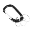 thumbnail image 2 of Aluminum D Shaped Buckle Carabiner Camping Bag Hook 3 Split Keyring Chain, 2 of 5