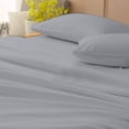 thumbnail image 3 of 4 Piece Luxurious Sheet Set ultra Soft 100% Egyptian Cotton, 800 Thread Count 12 Inch Deep Pocket - (King - Size) Solid Silver Colour, 3 of 4