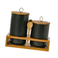 thumbnail image 4 of 2 botes herméticos para cocina Strade Fareast Limited tarro de cocina recipiente multiusos negro 1M 1L, 4 of 8