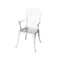 thumbnail image 3 of Hi-Line Gift Ltd 78658-A-WT White Haven Retreat- All-Weather Cast Aluminium Bistro Set, 3 of 3