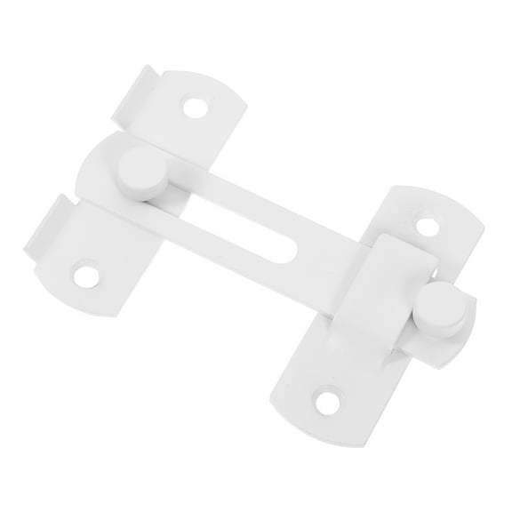 STOBOK White Stainless Steel Door Lock Buckle Heavy Duty Slide Bolt for Fence Gate