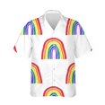 thumbnail image 3 of Camisetas con estampado 3D de arcoíris LGBT para hombres y mujeres, camisetas de manga corta con personalidad, camisetas casuales de verano con botones para hombres, 3 of 5