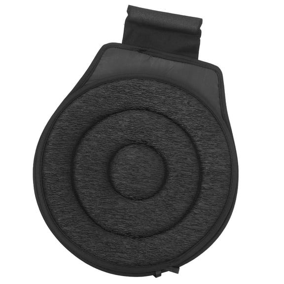 MIPCASE Black Rotating Seat Cushion for Car and Swivel Chairs, Pleated Cloth Comfort Pad for Elderly, 1 Piece
