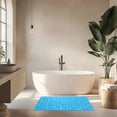thumbnail image 6 of Bath Shower Mat Non Slip, Extra Large Pebble Bathtub mat for Families, Anti Slip Shower Matt with Drain Holes Suction Cups Tub Mat - 16x40 in (Blue), 6 of 8