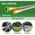 thumbnail image 4 of 304 Stainless Steel Garden Hose 10 ft with Female to Male Metal Connector, Anti-Leakage, Flexible & Lightweight Kink Free Water Hose, Easy to Use & Store (10ft), 4 of 6