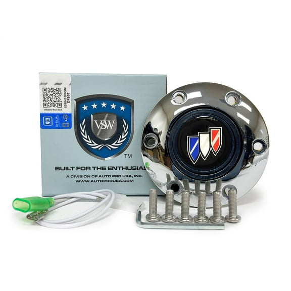 VSW 6-Bolt Chrome Horn Button with Buick Tri-Shield Emblem STE1010CHR