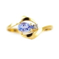 thumbnail image 4 of Galaxy Gold 14K Yellow Gold Natural Diamonds and Pear-Shaped Tanzanite Ring - December Birthstone - Balance & Intuition - Sizes 5.5 to 11 - Fine Jewelry for Women, 4 of 5