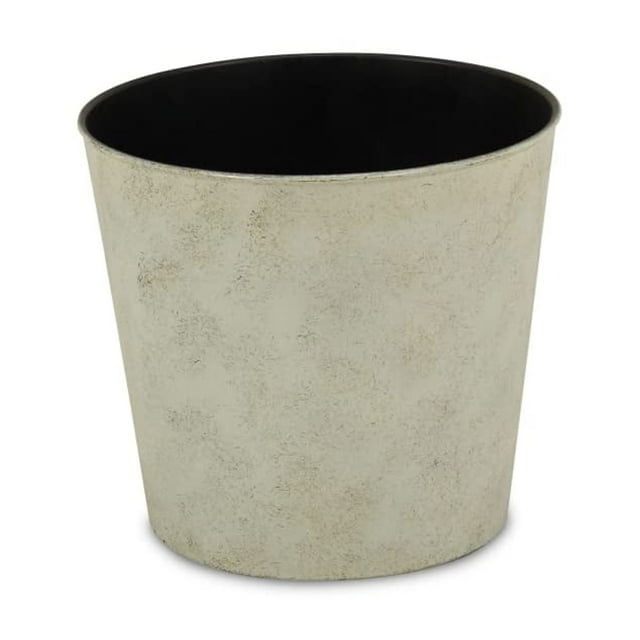 Maceta redonda de plástico, color crema, 9 pulgadas, de Planter Cheung