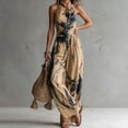 thumbnail image 5 of Sunnin Halter Neck Floral Jumpsuit with Pockets Wide Leg Sleeveless Casual Summer Wear, 5 of 6