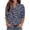 Navy, variant on OIOLOYJM Polo Shirts for Women 2026 Floral Print 3/4 Sleeve V Neck Golf Shirts Spring Lapel Collared Hiking Loose Fit T Shirts Fashion Business Pullover Tops Sky Blue L