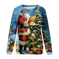 thumbnail image 4 of Funny Ugly Christmas Sweatshirt for Women Long Sleeve Pullover with Snowman Reindeer or Xmas Tree Print Lightweight Crewneck Holiday Party Top Festive Casual Wear, 4 of 4