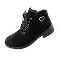 thumbnail image 2 of Tawop Boots for Women Mid-Calf Chunky Low Heel Buckle Thick Sole Fall Black Boots, 2 of 8