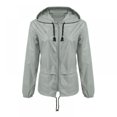 thumbnail image 1 of Imperméable Léger pour Femmes, Manteau de Pluie à Capuche Compressible pour l'Extérieur, 1 of 6