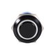 thumbnail image 2 of 19mm 12-24V ON/OFF Negro Impermeable Autobloqueo Pestillo Pulsador Flate Interruptor LED blanco, 2 of 3