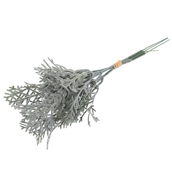 HEALEEP 3Pcs Faux Floral Stems Assorted Color Silver Leaves Shape DIY Ornament Home Decor