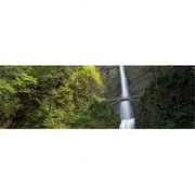 Waterfall in a forest  Multnomah Falls  Columbia River Gorge  Portland  Multnomah County  Oregon  USA Poster Print by  - 36 x 12
