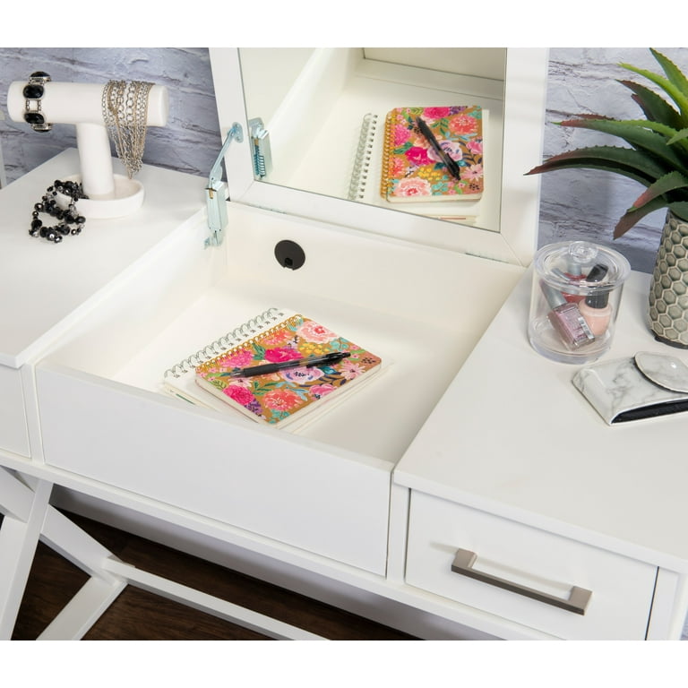 Alexis bathroom vanity with stool in white sales