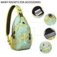 thumbnail image 2 of Yellow Banana Pattern Sling Backpack for Travel, Lightweight Crossbody Bag with Cute Tropical Fruit Print and Multi-Layer Storage for Banana Enthusiasts, 2 of 6