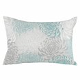 thumbnail image 2 of Aqua White Queen Size Pillow Cover, Pillowcase Protectors with Zipper, Breathable Decorative Throw Pillow Case Cover, Abstract Grey Chrysanthemum Flower Floral Pillow Shams for Couch Sofa 20x30Inch, 2 of 8