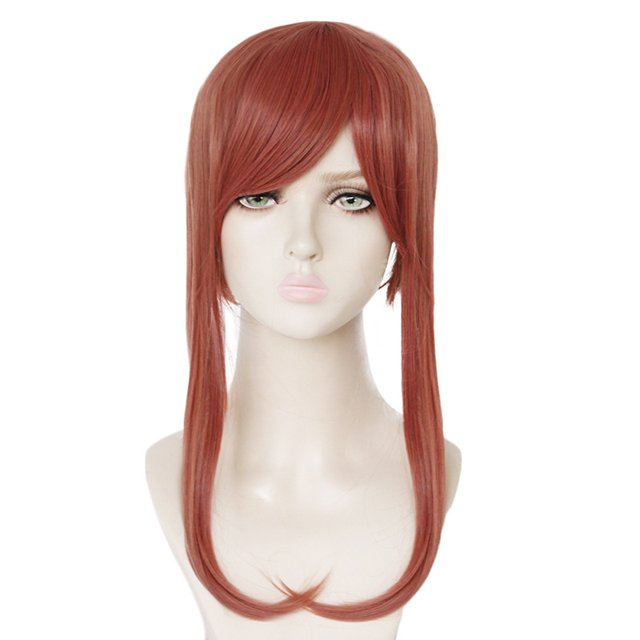 Peluca de cosplay de personaje de anime de moda de simulación natural con estilo de diadema femenina de pelo largo