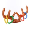 thumbnail image 1 of Yeacher Inflatable Reindeer Antler Ring Toss Game Interactive Christmas Party Games for Adults Kids Reindeer Ring Toss Hat with 4 Rings(Rings Random Color Delivery), 1 of 7