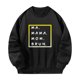 thumbnail image 2 of Hombres Mujeres Sudadera con cuello redondo Tops Y2K Cuello redondo Ropa deportiva Negro Jersey holgado para el trabajo Deportes Compras Otoño Salir , negro, l, 2 of 10
