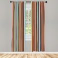 thumbnail image 3 of Ambesonne Ethnic Curtains, Vertical Stripes Pattern, Pair of 28"x84", Multicolor, 3 of 5