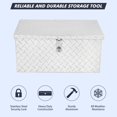 thumbnail image 2 of BeesClover 20 Inch Aluminum Diamond Plate Tool Box With Lock and Keys, Heavy Duty Waterproof Truck Storage Organizer Chest for Pick Up Truck Bed, Rv Trailer/Van With Side Handle, 2 of 6