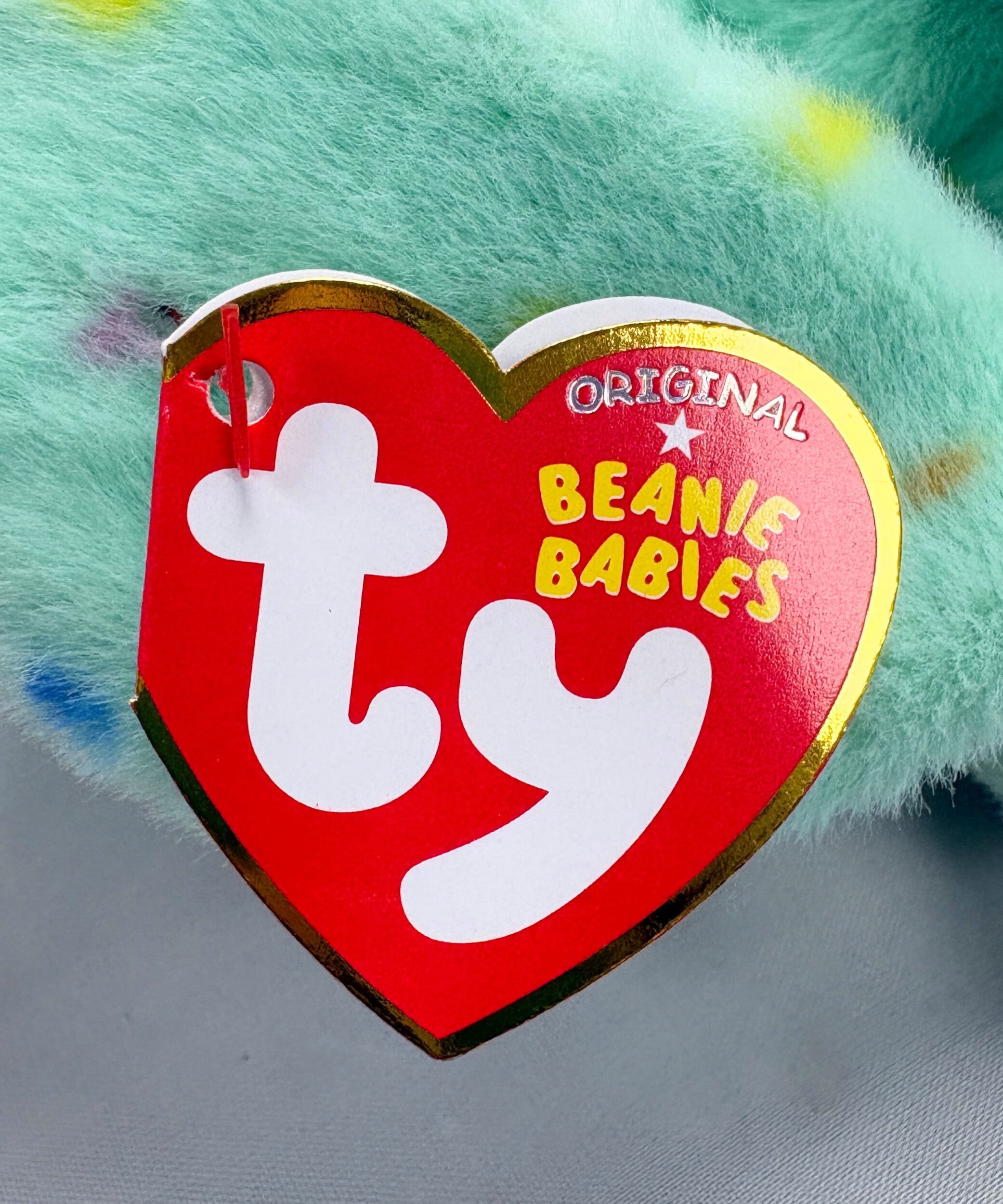 Ty Beanie Baby Boos April Mint Green Easter Bunny Rabbit Plush Polka Dots Floppy